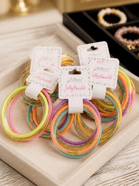 Jelly Bracelets Pack - Multicolor Glitter Hoops